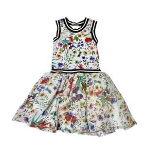 Floral Print Sleeveless Gauze Dress